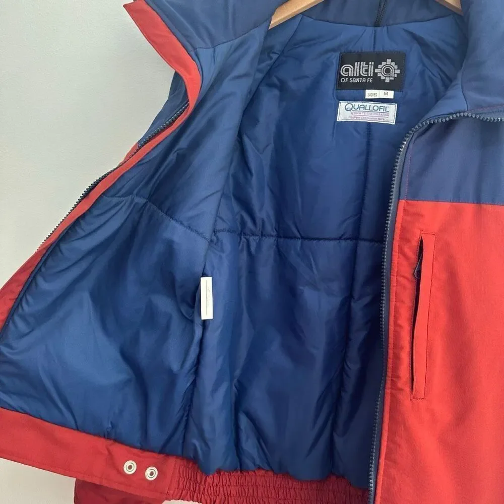 Alti of Santa Fe Women’s 80s Gore-Tex National Ski Patrol Rust Navy Zip Bomber J